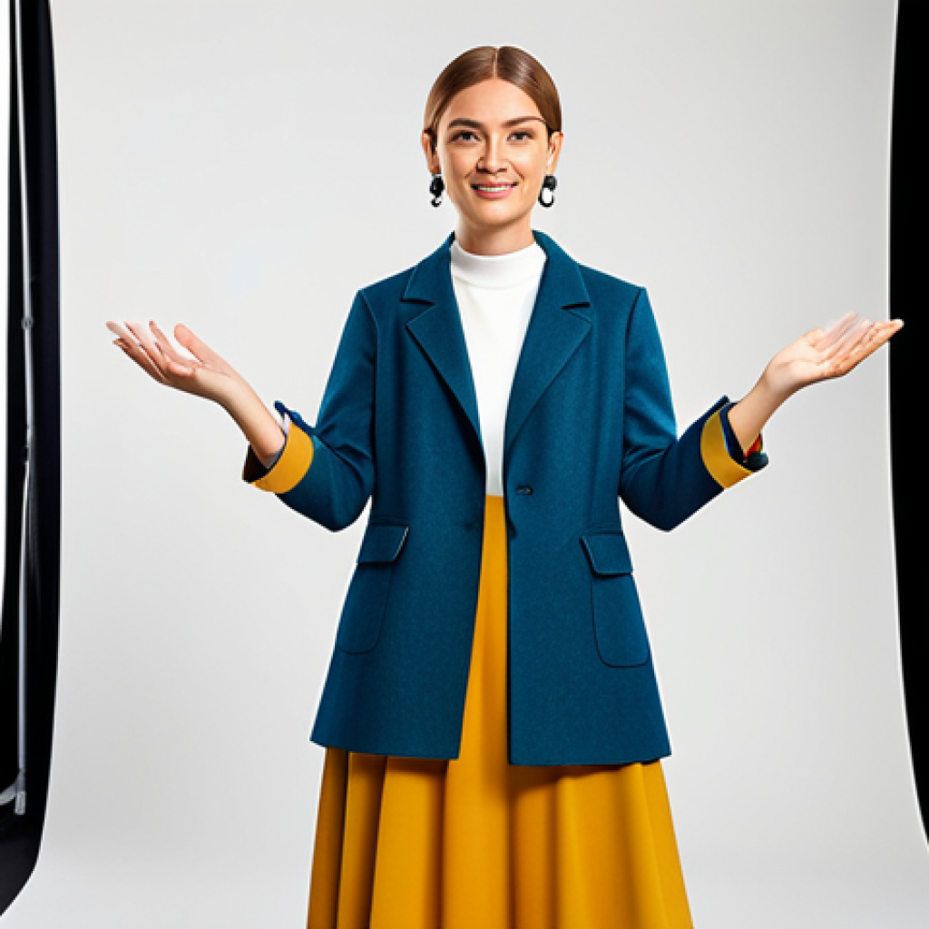 비즈니스 분야별 라이브 커머스 활용 전략 - Fashion Flash Sale**

"A popular German fashion influencer, fully clothed in stylish, modest clothin...