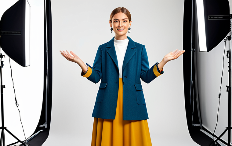 비즈니스 분야별 라이브 커머스 활용 전략 - Fashion Flash Sale**

"A popular German fashion influencer, fully clothed in stylish, modest clothin...