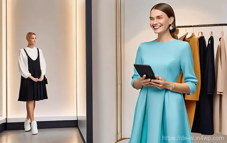 초보자를 위한 라이브 커머스 시작하기 - **Prompt:** "A charismatic German woman, the owner of a small, chic fashion label from Hamburg, is h...