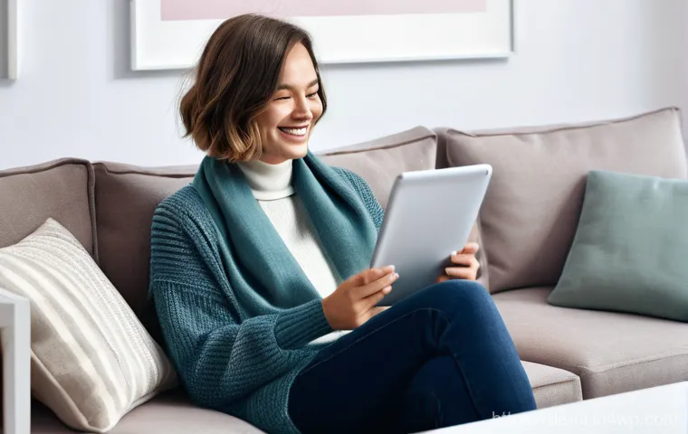 라이브 커머스의 미래 전망 - **Prompt:** A cozy, modern living room bathed in warm, soft light. A young German woman, aged late 2...