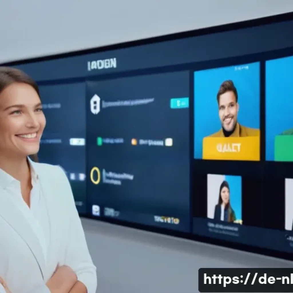 직원 교육을 통한 라이브 커머스 성공 비법 - A modern live-commerce studio scene set in Germany, showing a professional female host engaging empa...